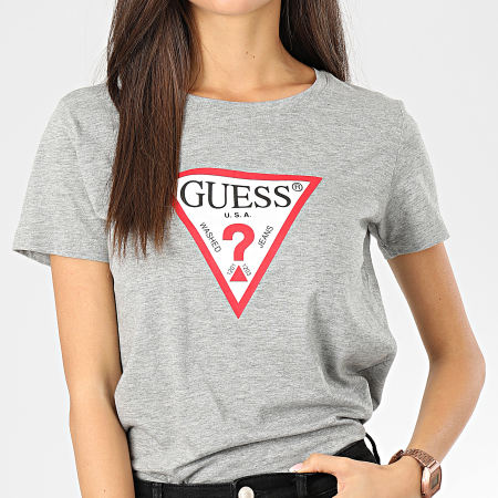 Guess - Tee Shirt Femme W01I98-JA900 Gris Chiné