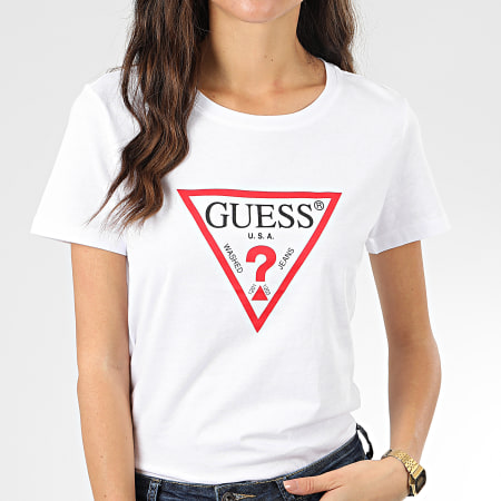 Guess - Tee Shirt Femme W01I98-JA900 Blanc