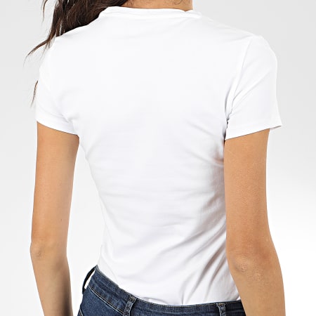 Guess - Tee Shirt Femme Strass W01I90-J1300 Blanc Argenté