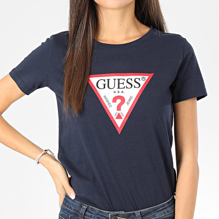 Guess - Tee Shirt Femme W01I98-JA900 Bleu Marine