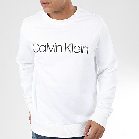 Calvin Klein - Sweat Crewneck Cotton Logo 4059 Blanc