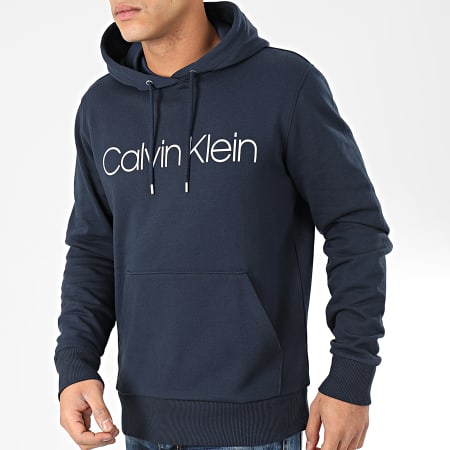 Calvin Klein - Sweat Capuche Cotton Logo 4060 Bleu Marine