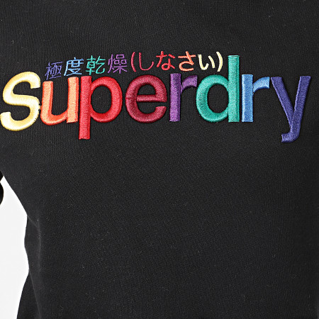 Superdry - Sweat Capuche Femme Classic Rainbow Embroidery Entry W2000075A Noir