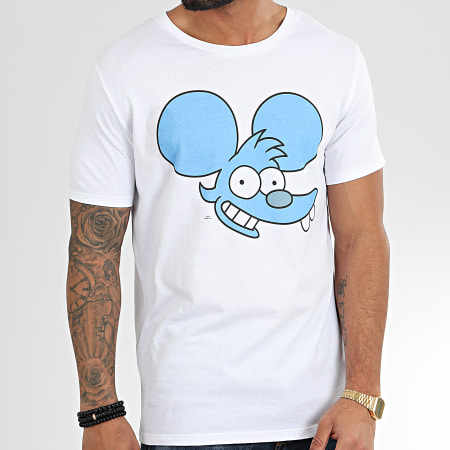 The Simpsons - Tee Shirt Itchy Blanc