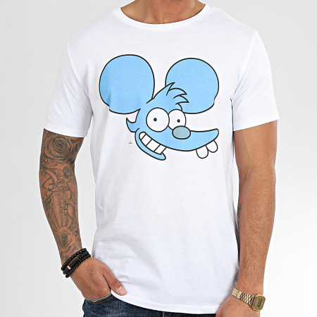The Simpsons - Tee Shirt Itchy Blanc