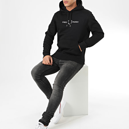 Fred Perry - Sweat Capuche M7520 Noir