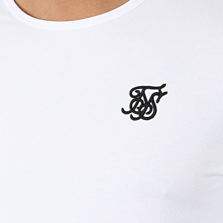SikSilk - Tee Shirt Oversize Manches Longues 15818 Blanc