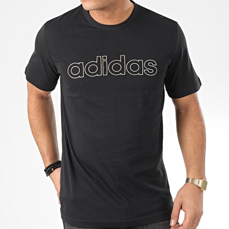 adidas - Tee Shirt Essential FM3441 Noir Doré