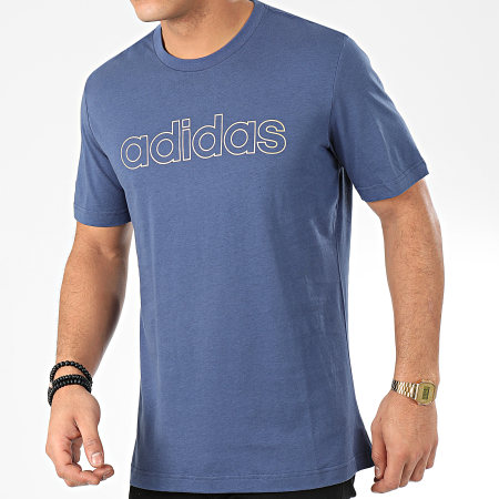 adidas - Tee Shirt Essential FM3442 Bleu Doré