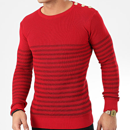 Classic Series - Pull A Rayures 2033 Rouge Doré