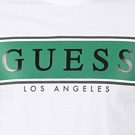 Guess - Tee Shirt M01I84-K8HM0 Blanc Vert