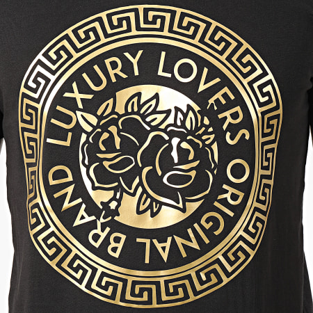 Luxury Lovers - Tee Shirt Méandres Noir Or