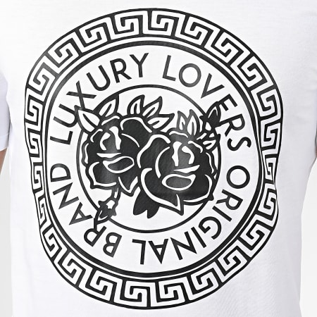Luxury Lovers - Tee Shirt Méandres Blanc Noir