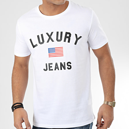 Luxury Lovers - Tee Shirt Luxury Jeans Blanc