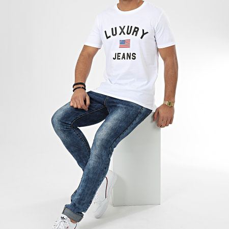 Luxury Lovers - Tee Shirt Luxury Jeans Blanc