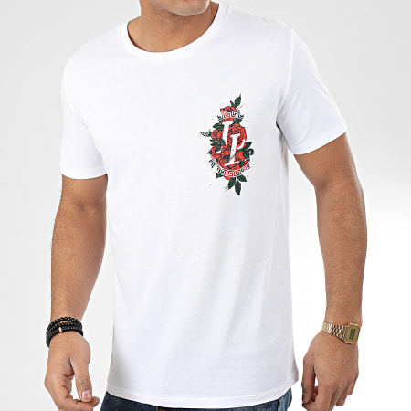 Luxury Lovers - Tee Shirt Flower Grunge Blanc