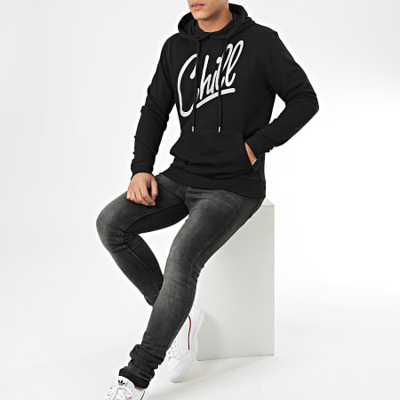 Luxury Lovers - Sweat Capuche Chill Reflective Noir