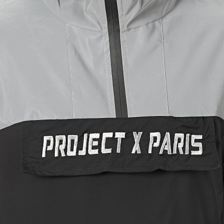 Project X Paris - Coupe-Vent A Capuche 1920028 Noir Réfléchissant