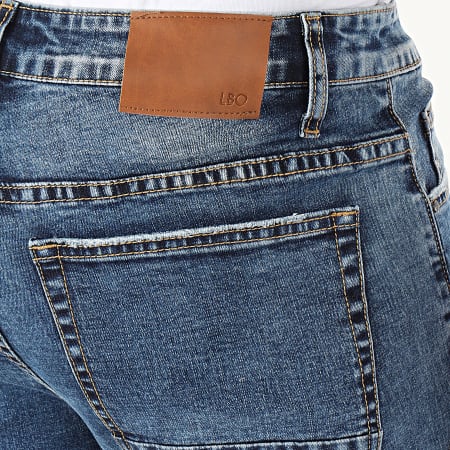 LBO - Short Jean Avec Dechirures B77005 Bleu Medium