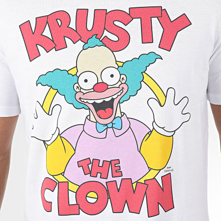The Simpsons - Tee Shirt Krusty The Clown Blanc