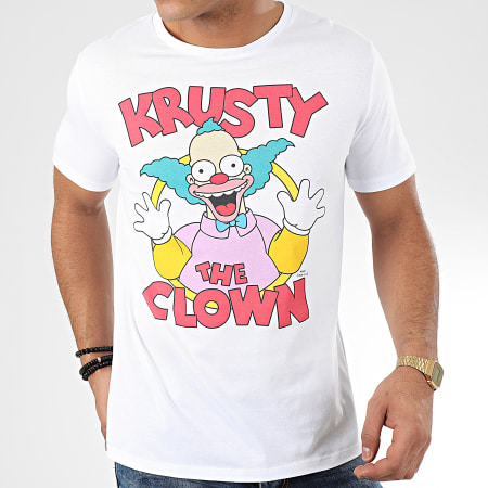 The Simpsons - Tee Shirt Krusty The Clown Blanc