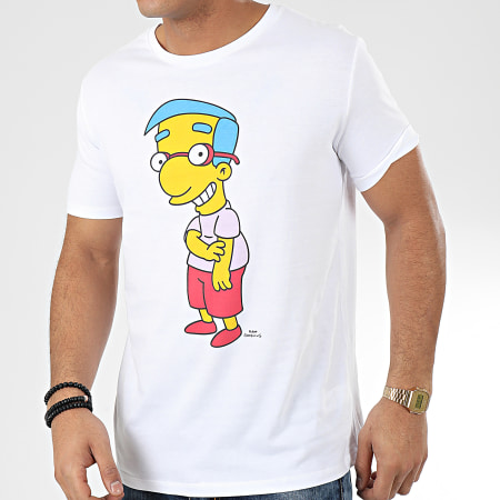 The Simpsons - Tee Shirt Milhouse Blanc