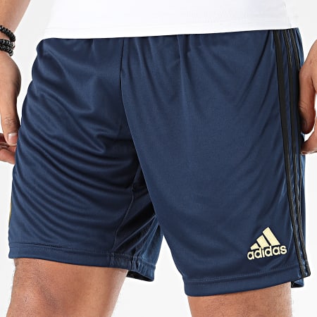 Adidas Sportswear - Short Jogging A Bandes Real Madrid DW4434 Bleu Marine Doré Noir