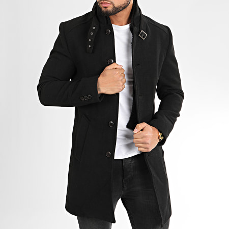 manteau noir caban