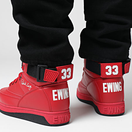 Ewing Athletics - Zapatillas 33 Hi Orion 1BM00640 Chinese Rojo Negro Blanco