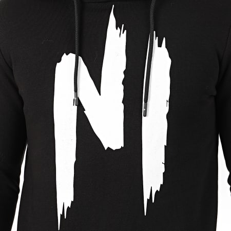 NI by Ninho - Sweat Capuche H001 Noir Blanc