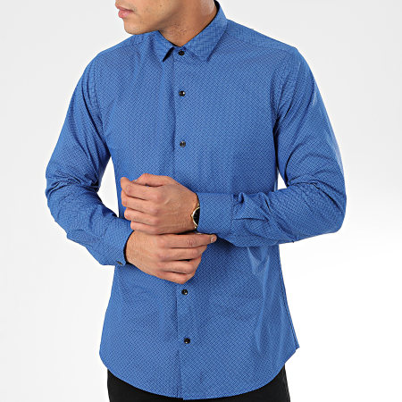 Paname Brothers - Chemise Manches Longues CH64 Bleu