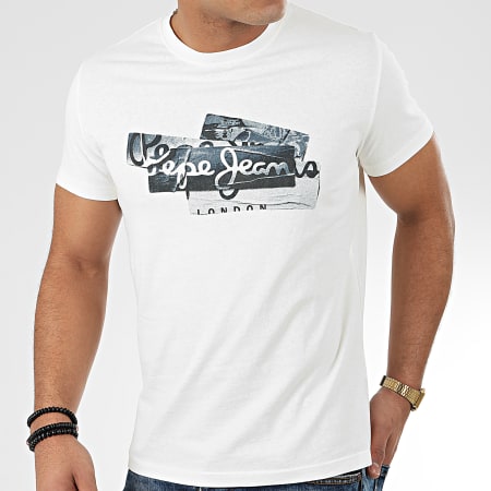 Pepe Jeans - Tee Shirt Bobby PM506910 Blanc Cassé