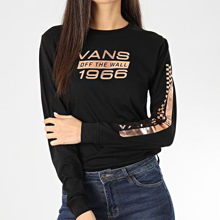 Vans - Tee Shirt Manches Longues Femme Space Cadet A4BE9 Noir