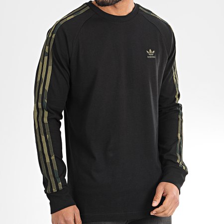 Adidas Originals - Tee Shirt Manches Longues A Bandes FM3353 Noir