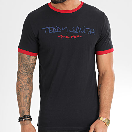 Teddy Smith - Tee Shirt Ringer Noir
