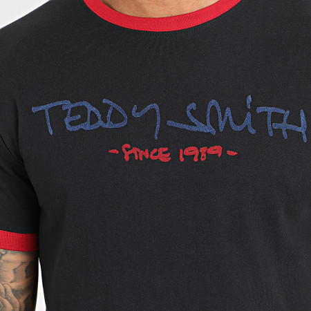 Teddy Smith - Tee Shirt Ringer Noir