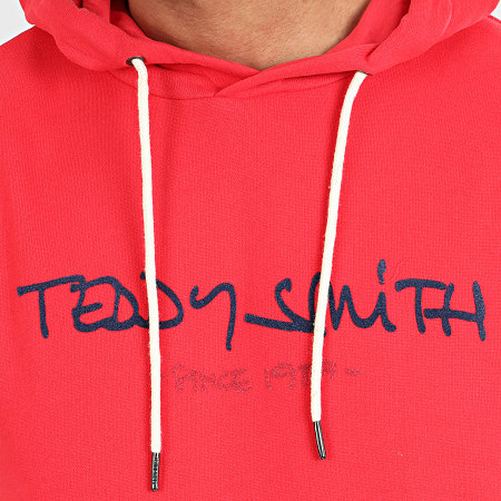 Teddy Smith - Sweat Zippé Capuche Siclass 2 Rouge