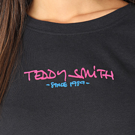 Teddy Smith - Tee Shirt Femme Ticia Bleu Marine