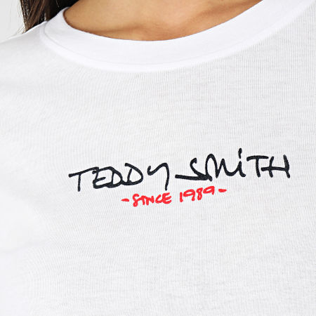 Teddy Smith - Tee Shirt Femme Ticia Blanc