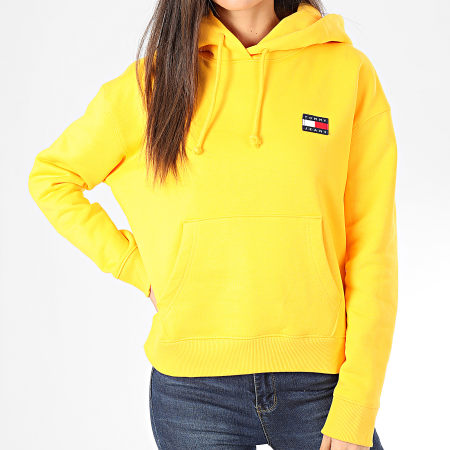Tommy Jeans - Sweat Capuche Femme Tommy Badge 7787 Jaune