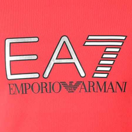 EA7 Emporio Armani - Tee Shirt 3HPT05-PJ03Z Rouge Argenté Blanc