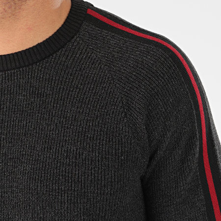 Jack And Jones - Pull A Bandes Charles Gris Anthracite Chiné