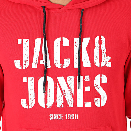 Jack And Jones - Sweat Capuche Jay Rouge