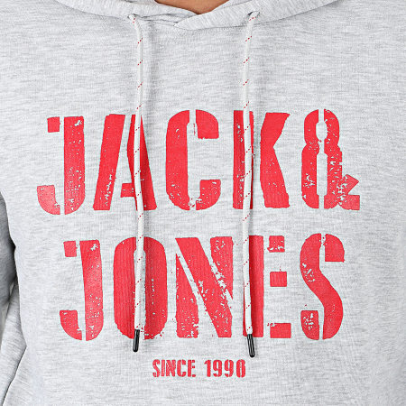 Jack And Jones - Sweat Capuche Jay Gris Chiné