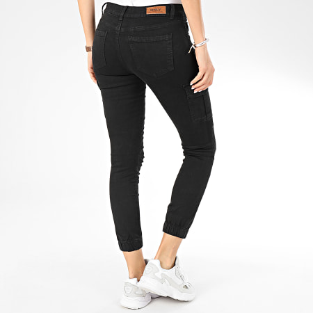 Only - Pantalones Jogger Jeans ajustados Mujer Missouri Negro