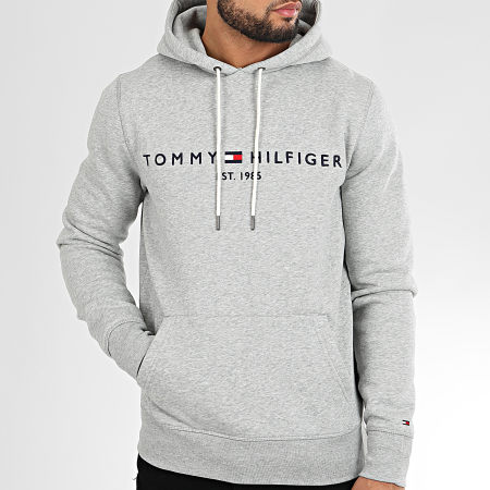 Tommy Hilfiger - Core Tommy Logo Sudadera con capucha 0752 Heather Grey