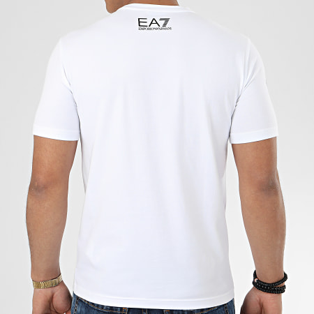 EA7 Emporio Armani - Tee Shirt 3HPT08-PJ03Z Blanc Argenté