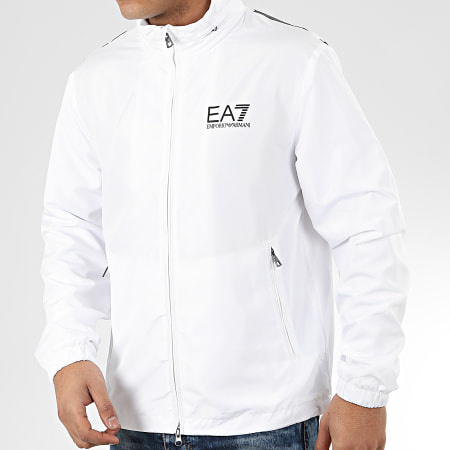 EA7 Emporio Armani - Veste Zippée Capuche 3HPB03-PN28Z Blanc Noir