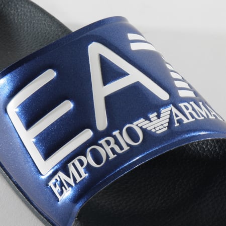 EA7 Emporio Armani - Claquettes Slipper Visibility XCP001-XCC22 Noir Bleu Marine