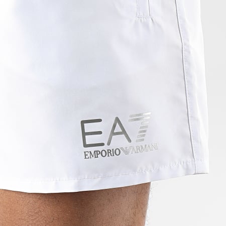 EA7 Emporio Armani - Short De Bain 902000-CC721 Blanc Argenté